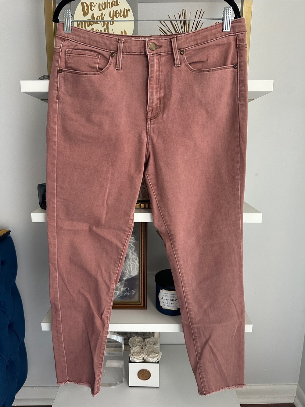 Mossimo Supply Co. Mauve Cropped Skinny Jeans